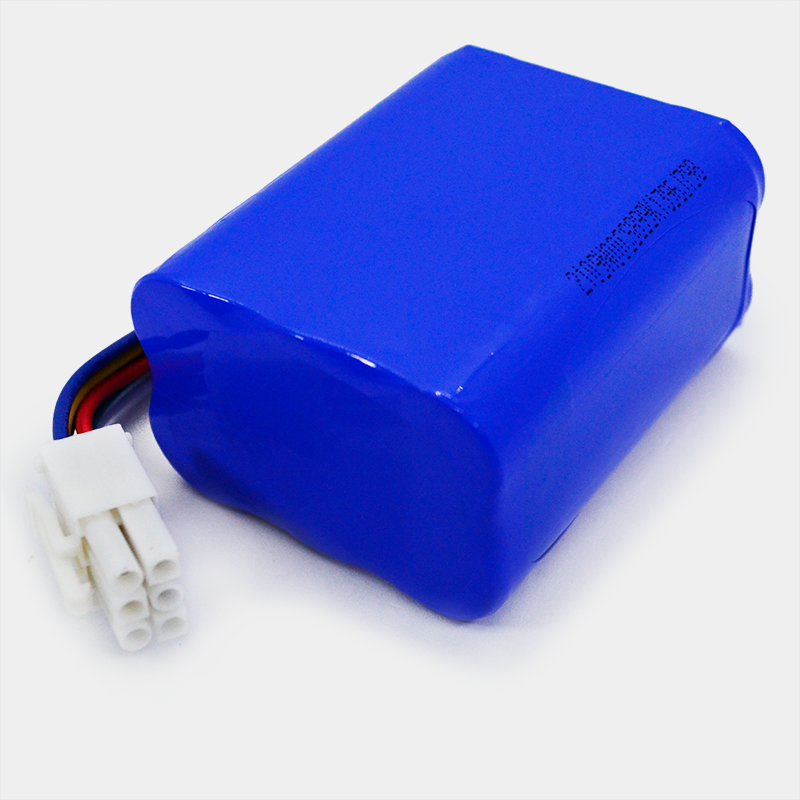 Miniatura: Batería azul con conector blanco. Elemento industrial para alimentación eléctrica.