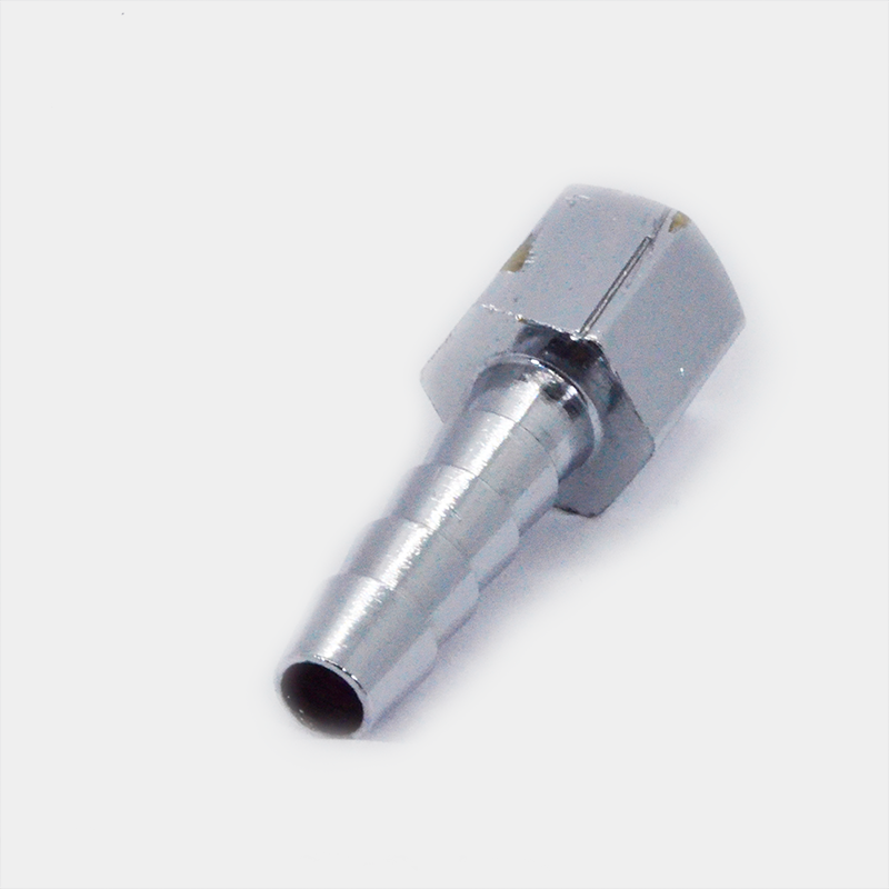 Conector metálico plateado para equipo médico. Cable para Holter. Ref VC210SA-014.