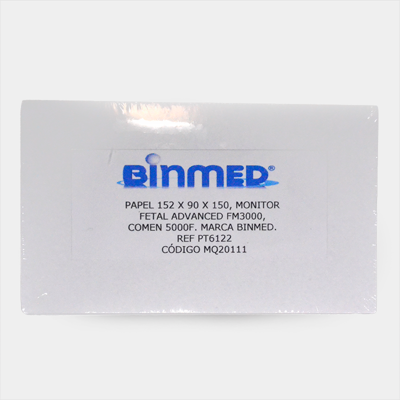 Papel 1/2 90 x 150 monitor fetal advanced FMS005, Comen 5000F, Marca Binmed.