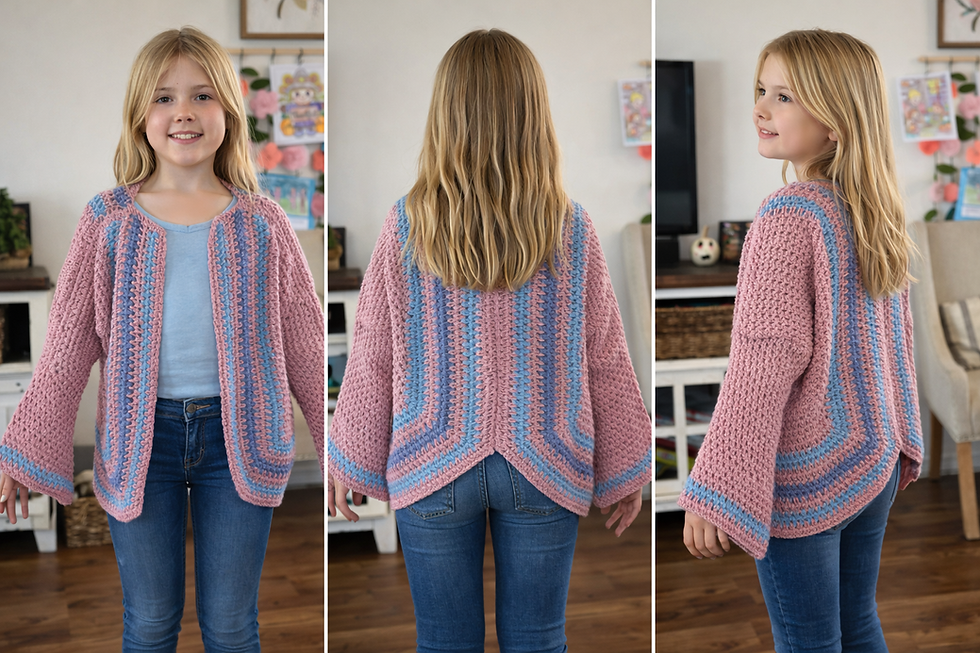 Young girl wearing pink sweater