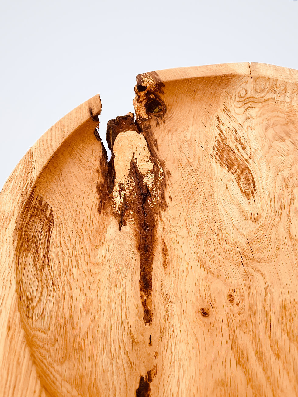 Thumbnail: Super-rustic Oak Bowl 41cm/ 16 Inch