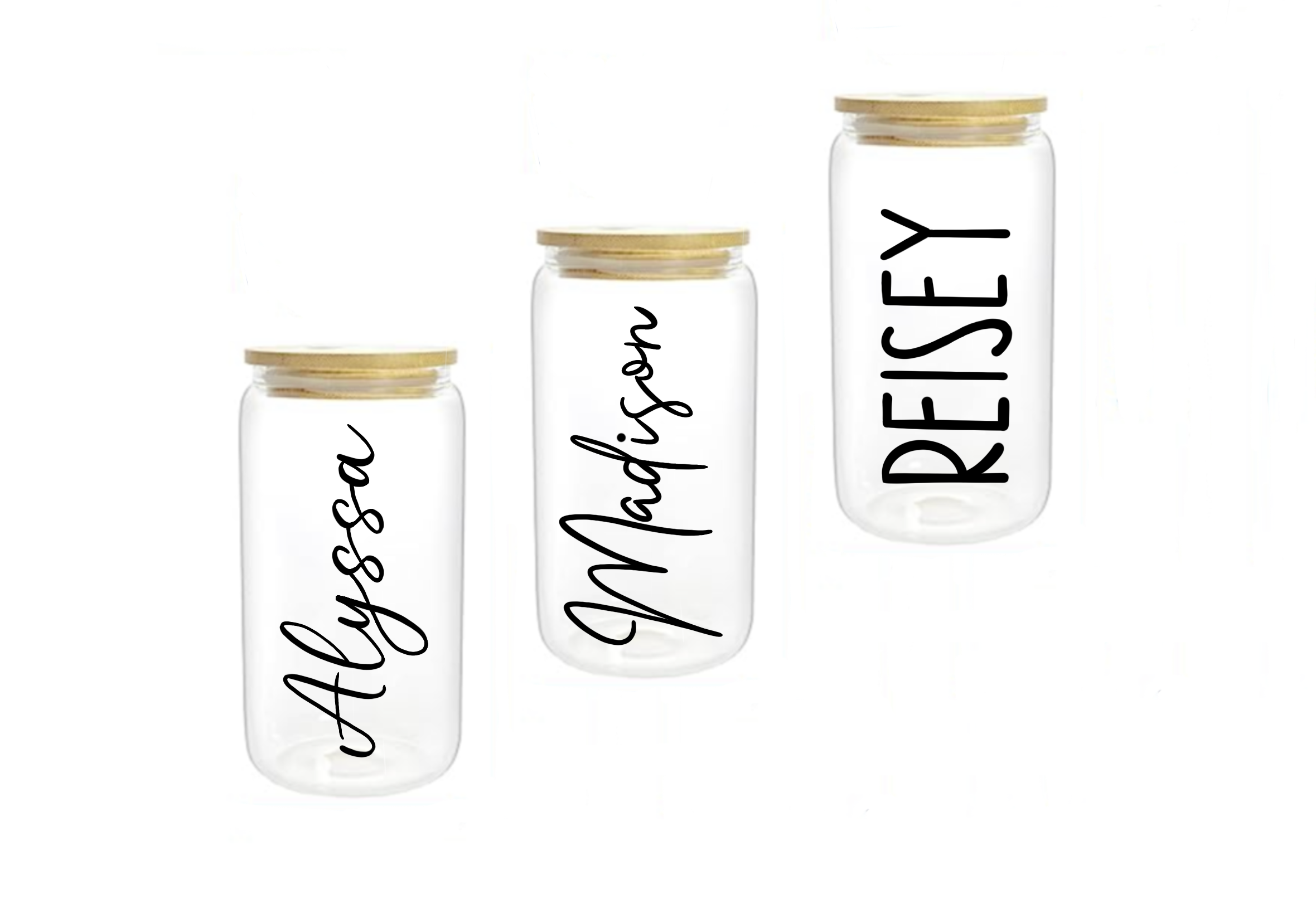 Glass Cup with Bamboo Lid