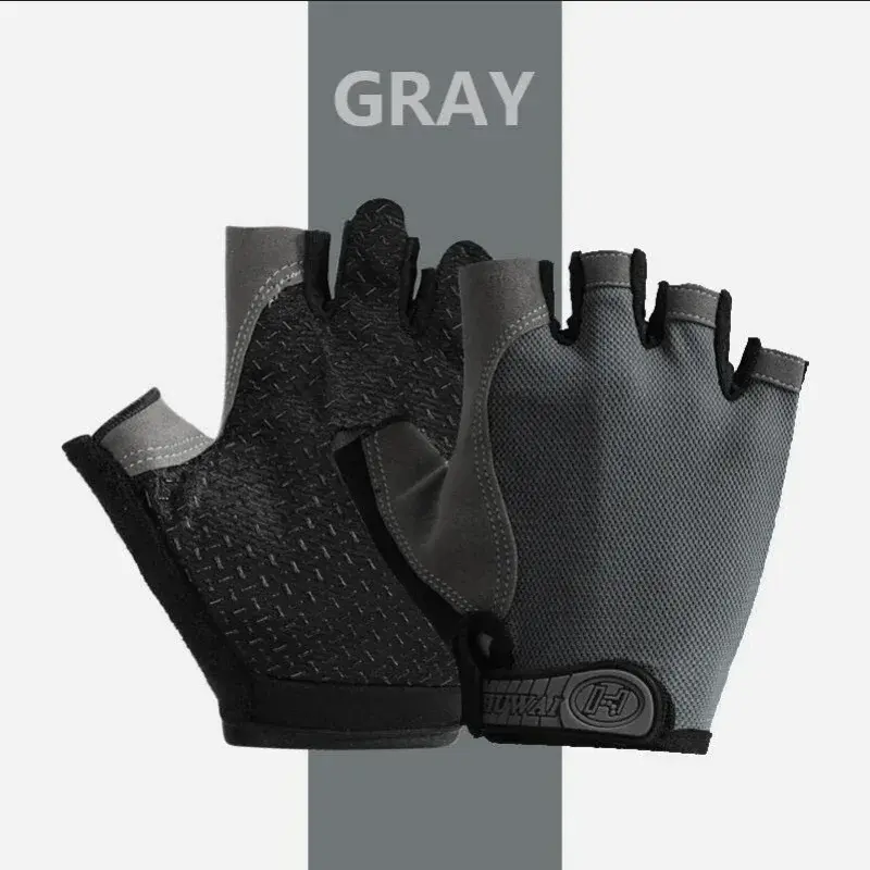 Thumbnail: 1Pair Gym Gloves Fingerless Gloves Anti-Slip Shock-Absorbing Gloves Sports