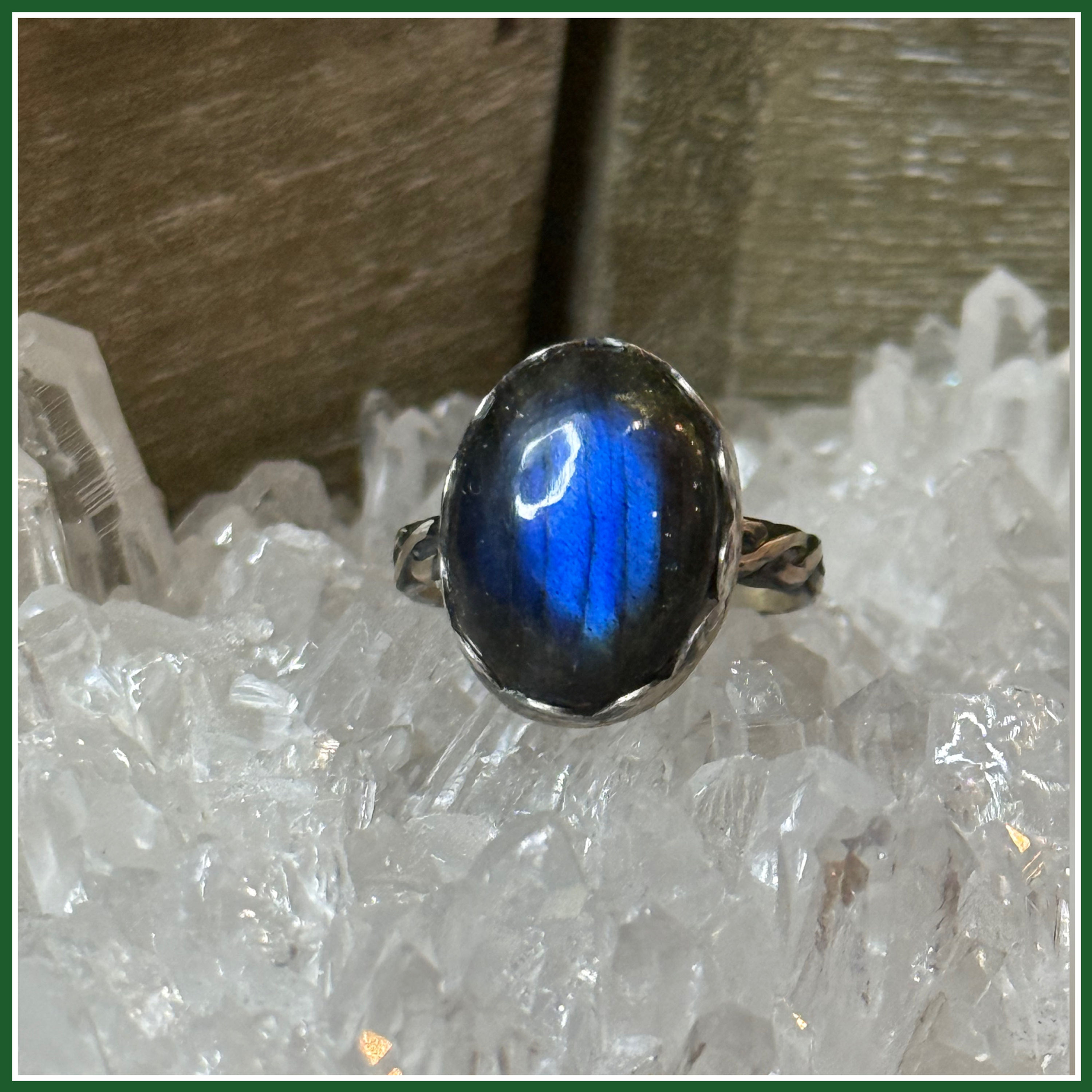 Antiqued Labradorite Ring