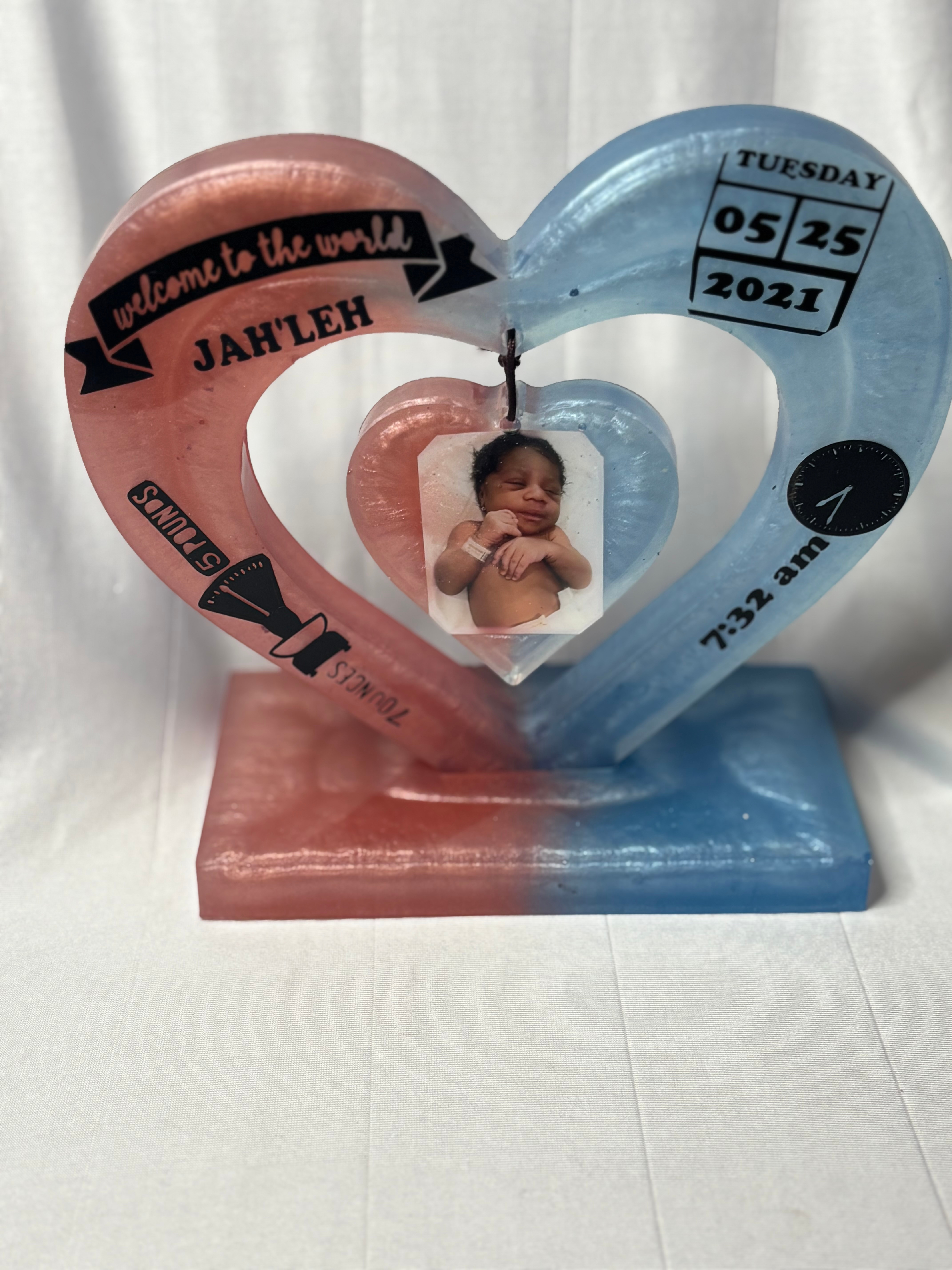 Custom baby heart frame