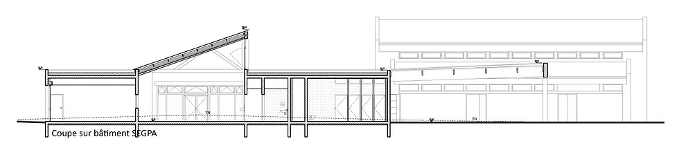 Coupe sur bâtiment SEGPA