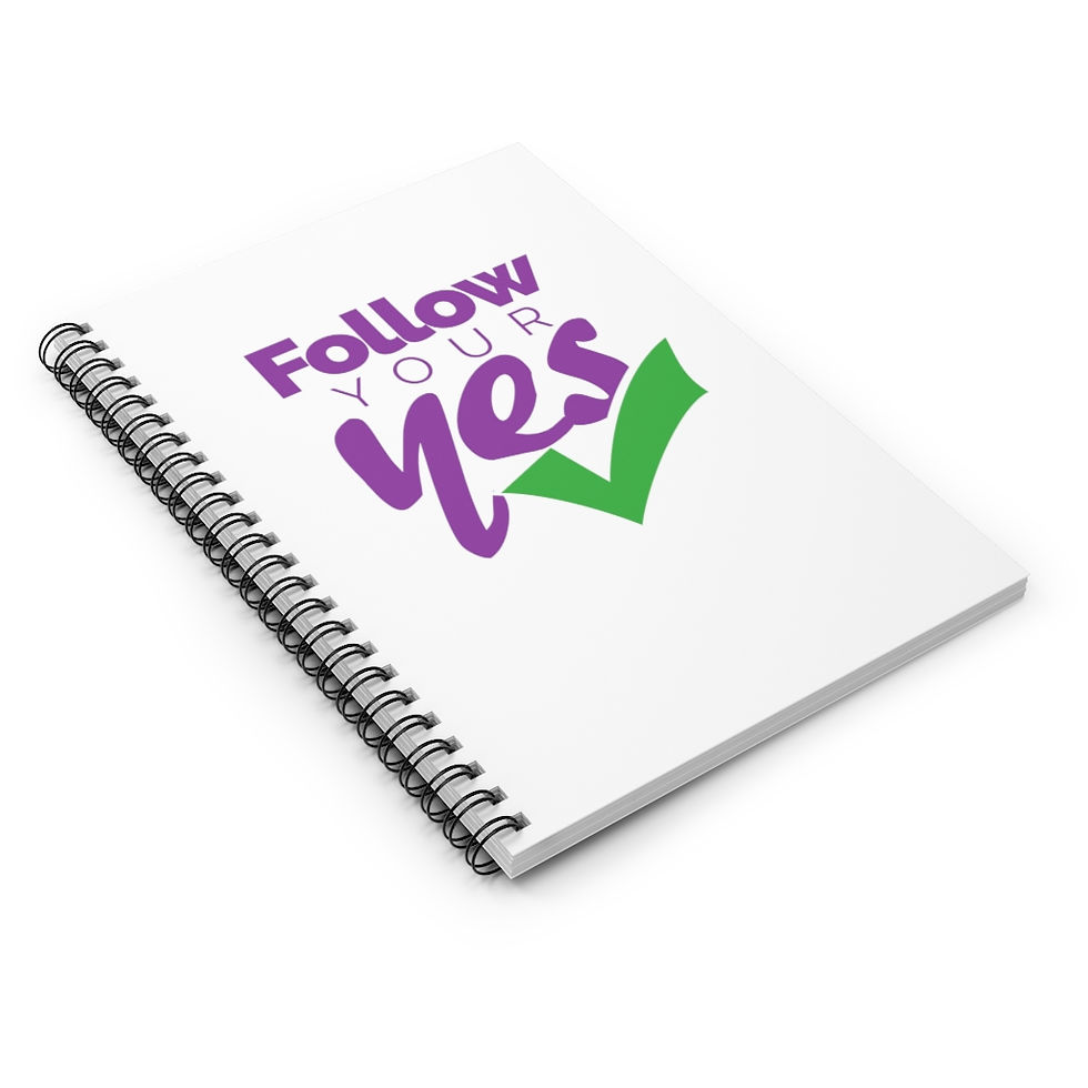 Thumbnail: "Follow Your Yes" Spiral Notebook - Ruled Line