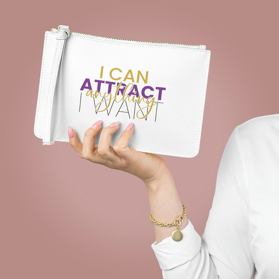Thumbnail: "I CAN ATTRACT WHAT I WANT" Clutch Bag
