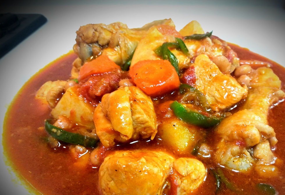 Chicken Afritada serving suggestion