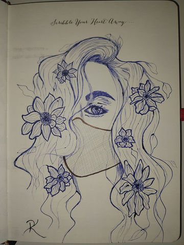 Sketch lady mask