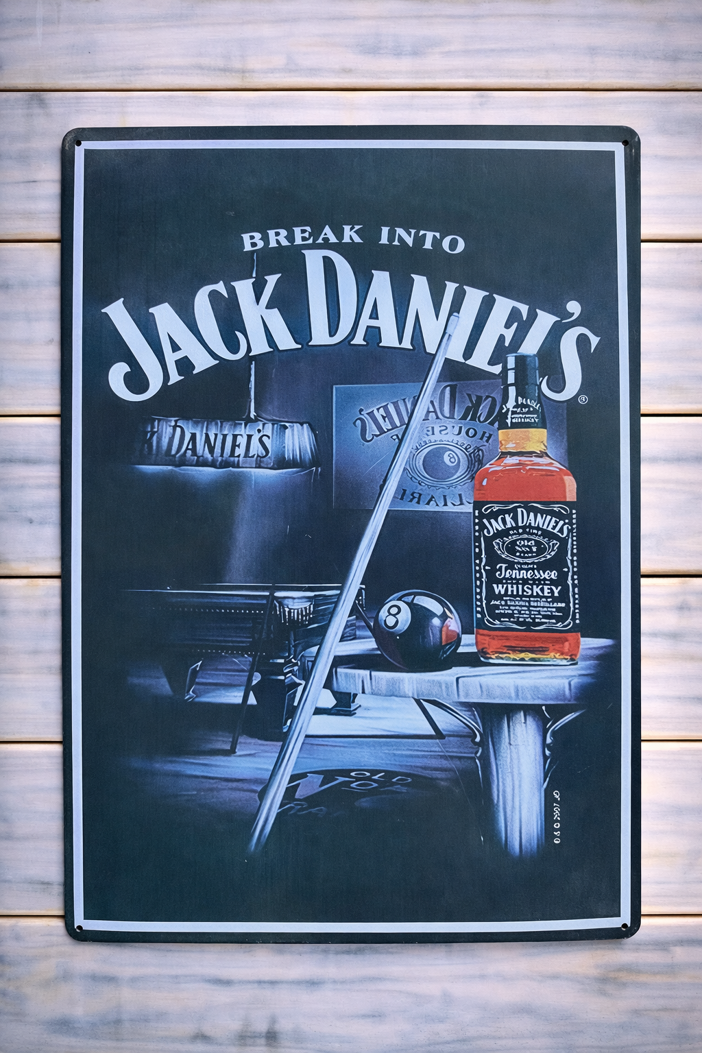 Jack Daniels Pool Rom Metal Sign 30x40cm - Garage Man Cave Wall Decor