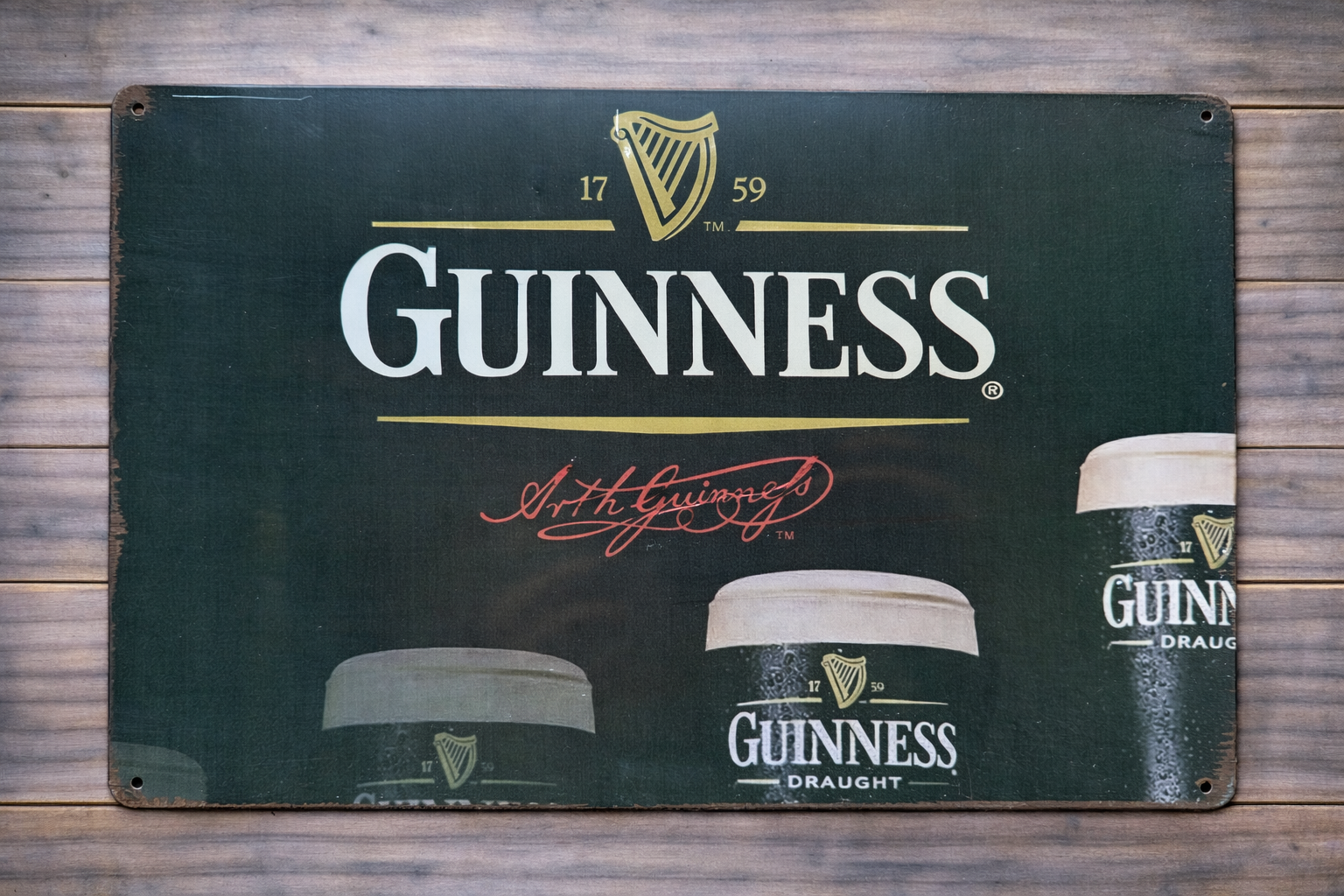 Guinness Draught Metal Sign