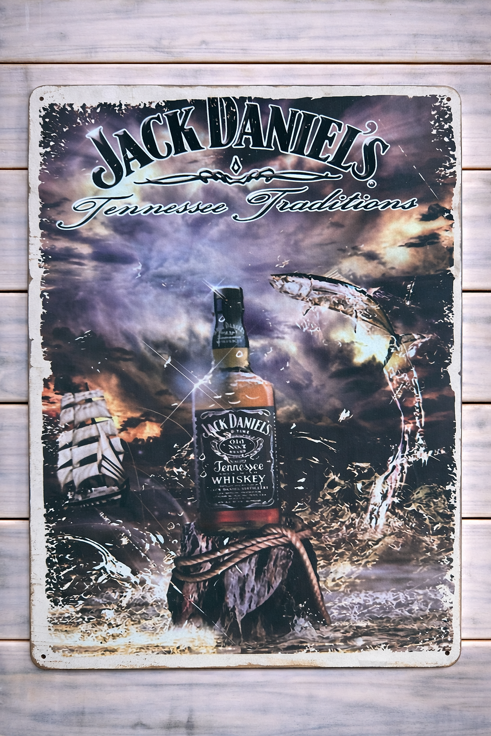 Jack Daniels Rough Sea's Metal Sign 30x40cm