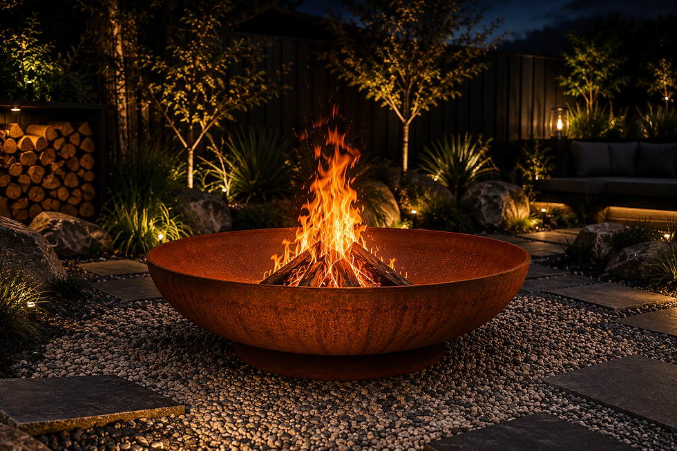 Premium 1200mm Corten Steel Fire Pit | 5mm Heavy Duty Steel