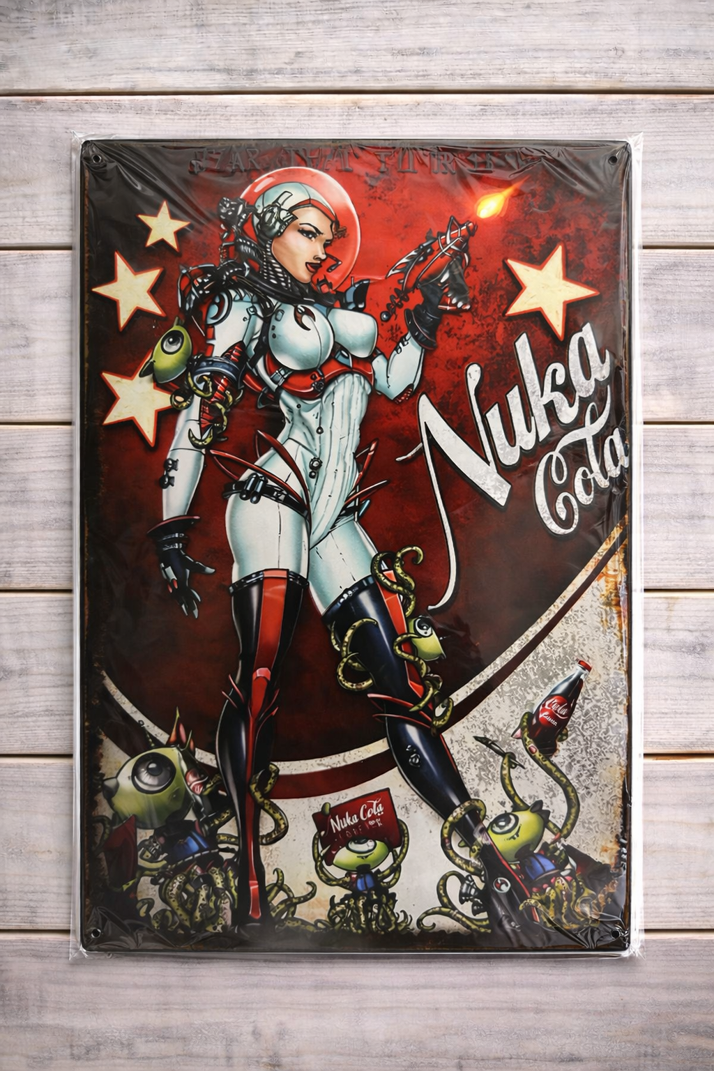 Coca Cola Nuka Cola Metal Sign