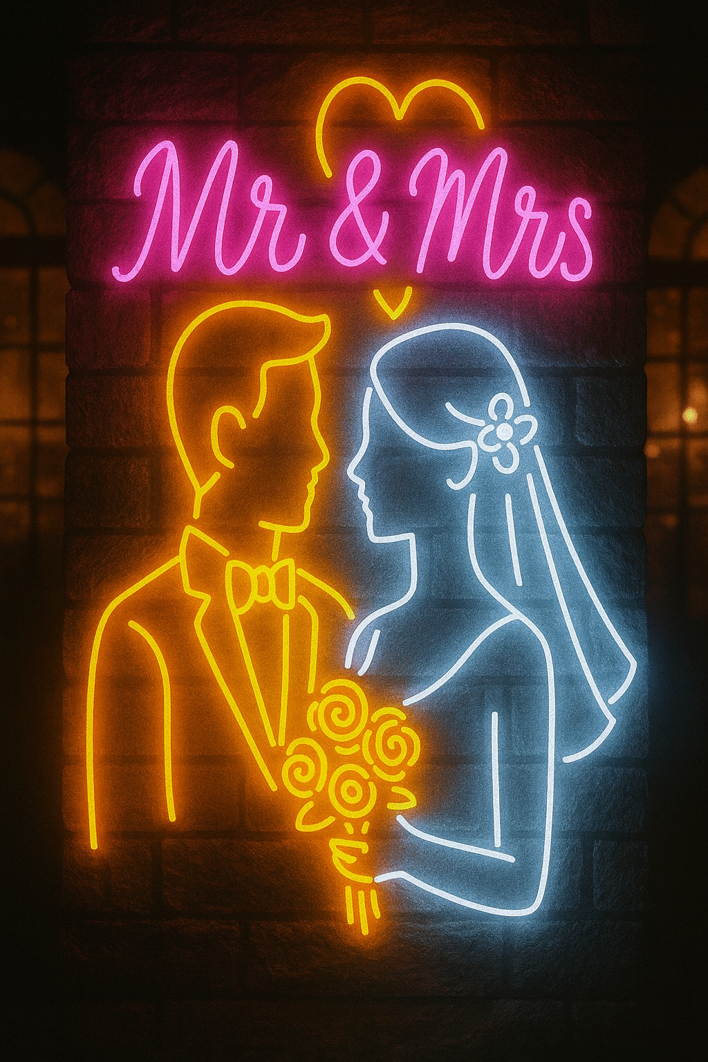 Mr & Mrs Wedding Neon Sign