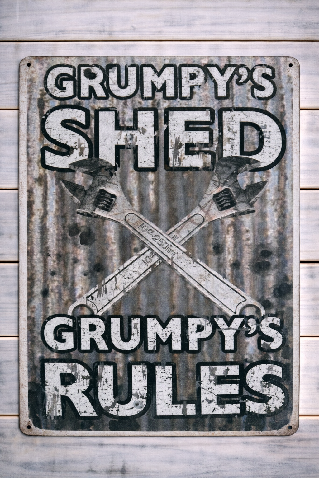Grumpys Shed Metal Sign 30x40cm - Garage Man Cave Wall Decor