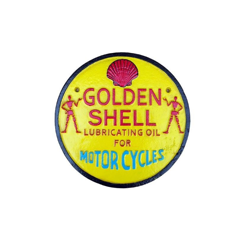 Golden Shell Motorcycles Sign 24cm