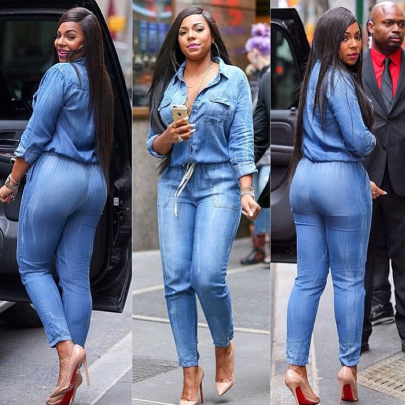 2018 Women's Fashion Casual Denim Jumpsuit with Straps