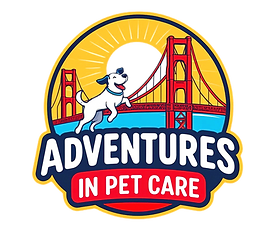 Vibrant Pet Care Logo with Dog and Bridg