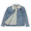 Thumbnail: Unisex denim sherpa jacket "French Bulldog Club"