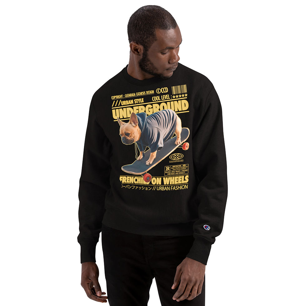 Champion Sweatshirt "Frenchies on Wheels"