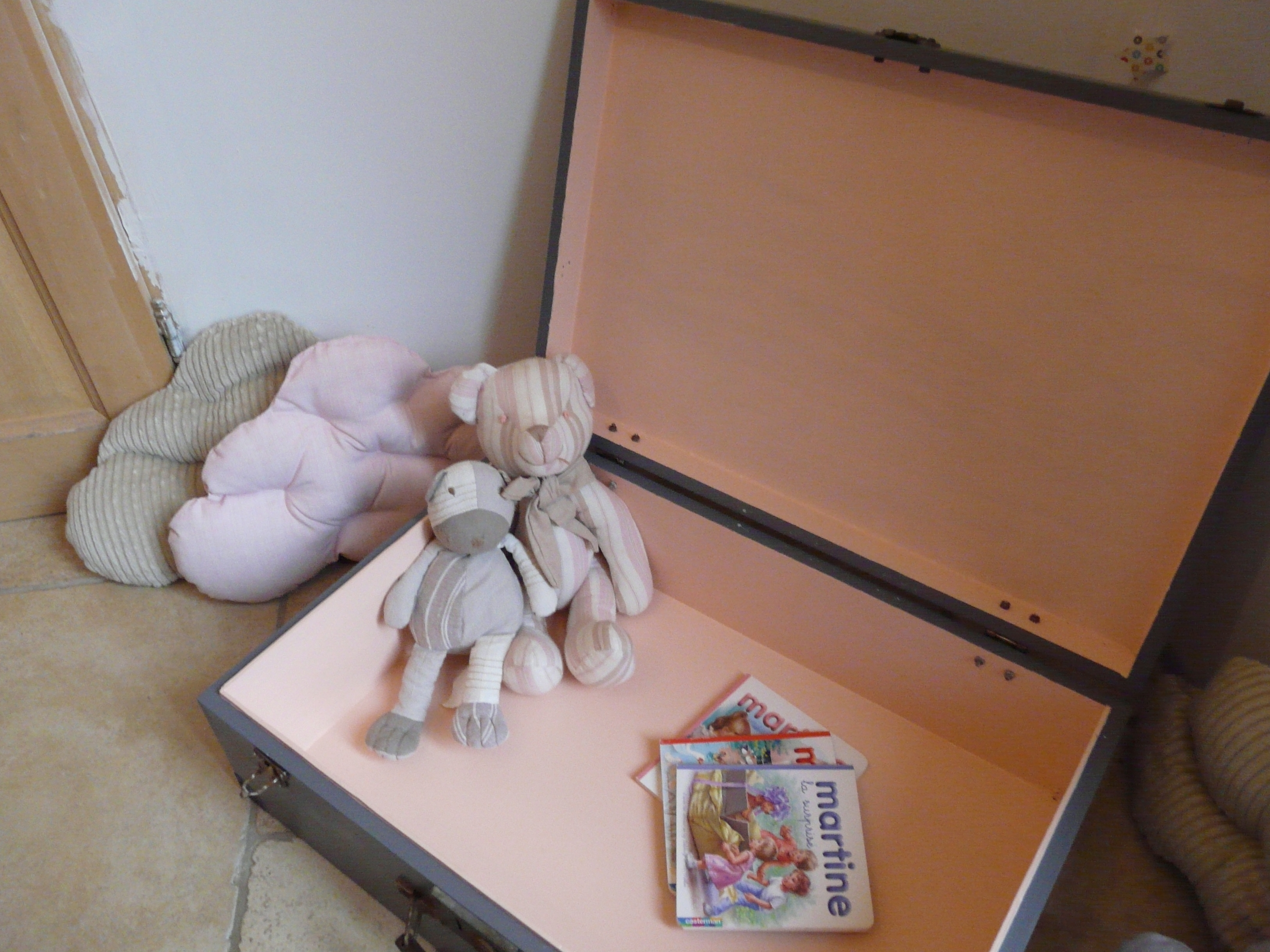 détail valise rangement