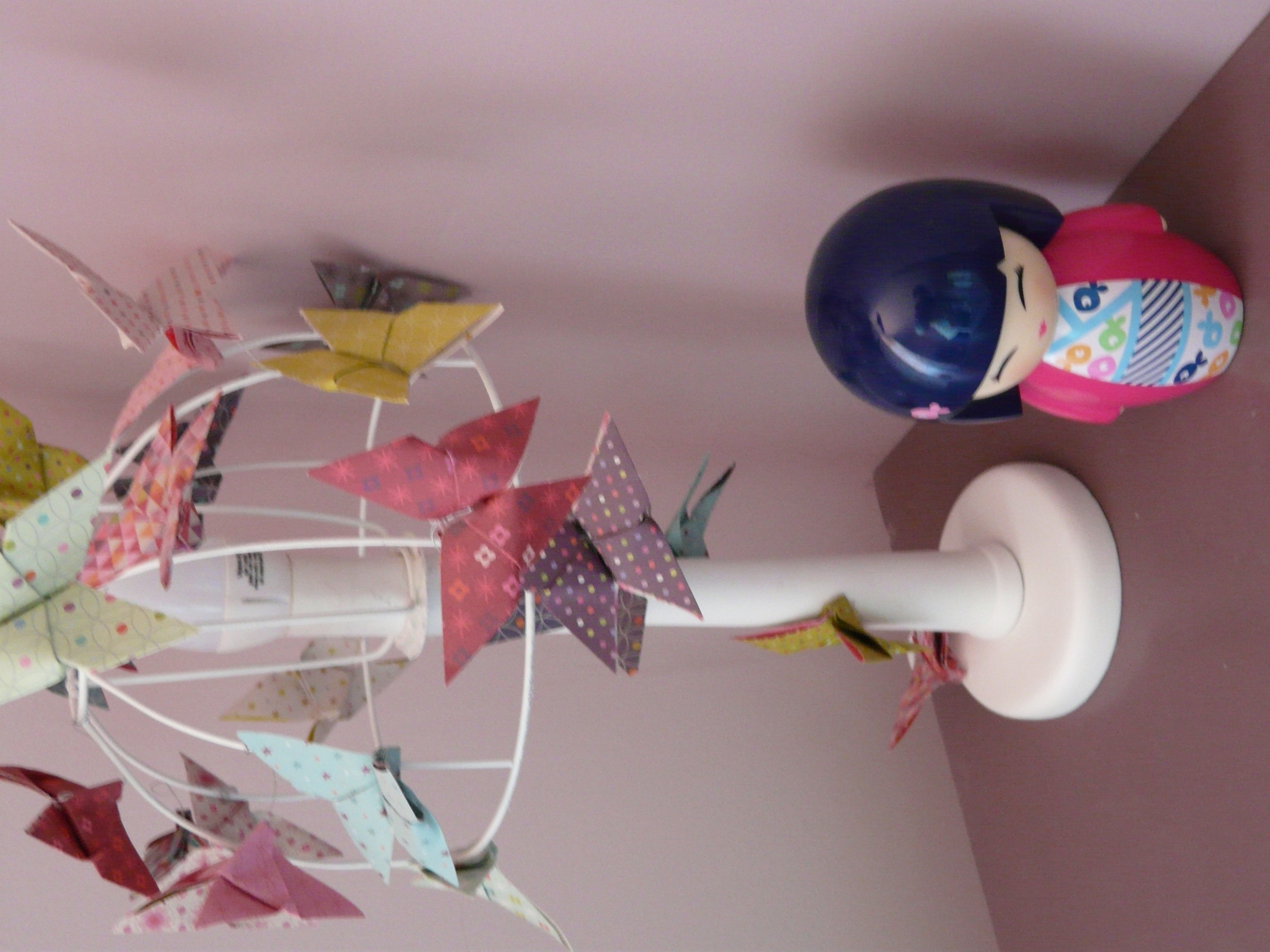 lampe de bureau papillons origami