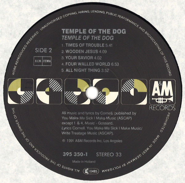 Thumbnail: TEMPLE OF THE DOG LP Temple Of The Dog (180 Grams Heavyweight Vinyl)