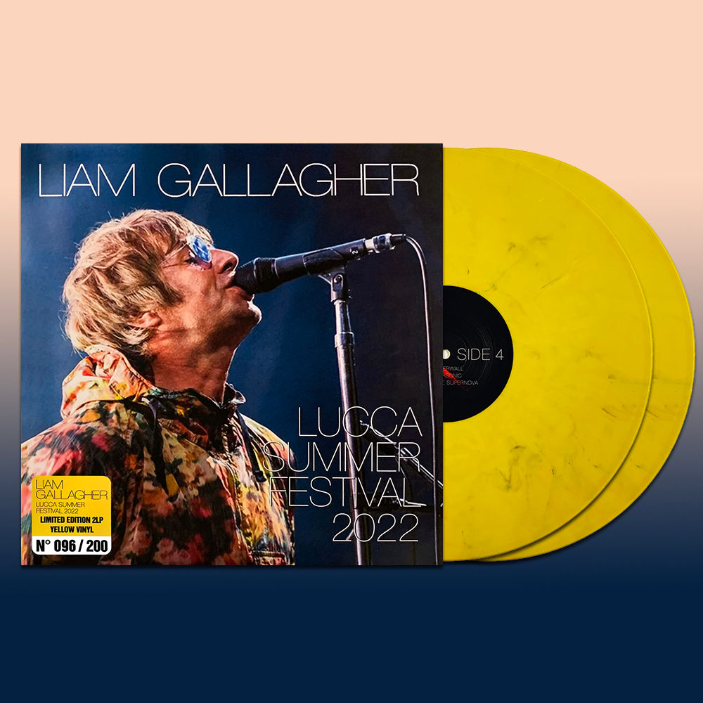 LIAM GALLAGHER 2xLP Lucca Summer Festival 2022 (Yellow Coloured Numbered Vinyls)
