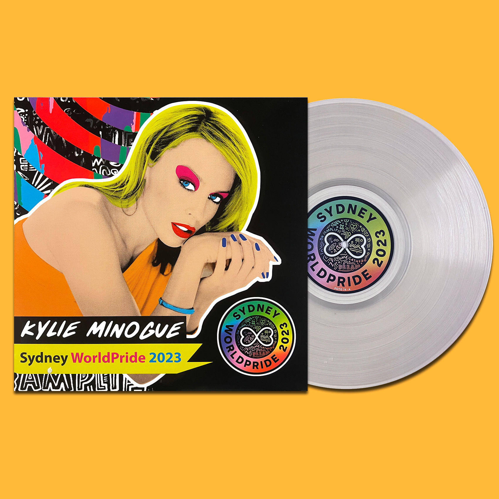 KYLIE MINOGUE LP Sydney WorldPride 2023 (Crystal Clear Colour) + Giant Poster