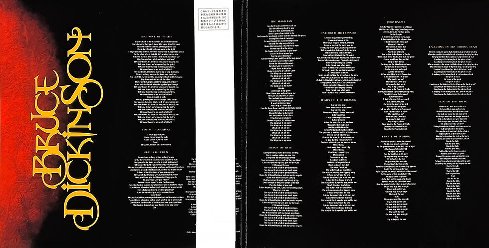 Thumbnail: BRUCE DICKINSON 2xLP Accident Of Birth Tour (Blue Coloured Vinyls) with OBI