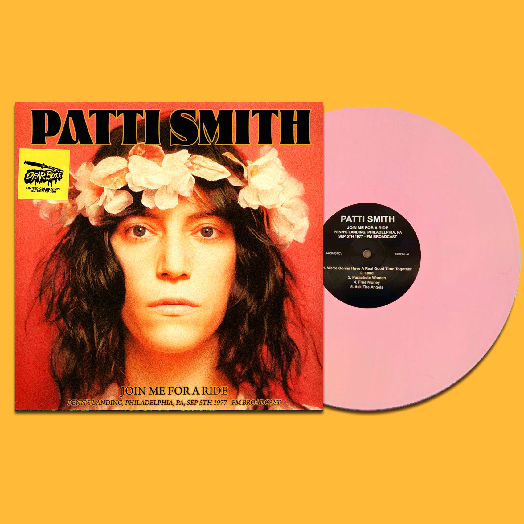 PATTI SMITH LP Join Me For A Ride (Pink Coloured Vinyl)
