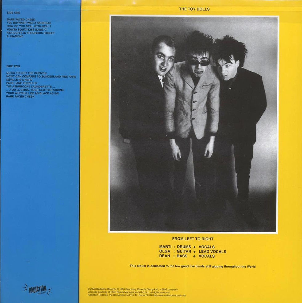 Thumbnail: TOY DOLLS LP Bare Faced Cheek (Turquoise Coloured Vinyl)