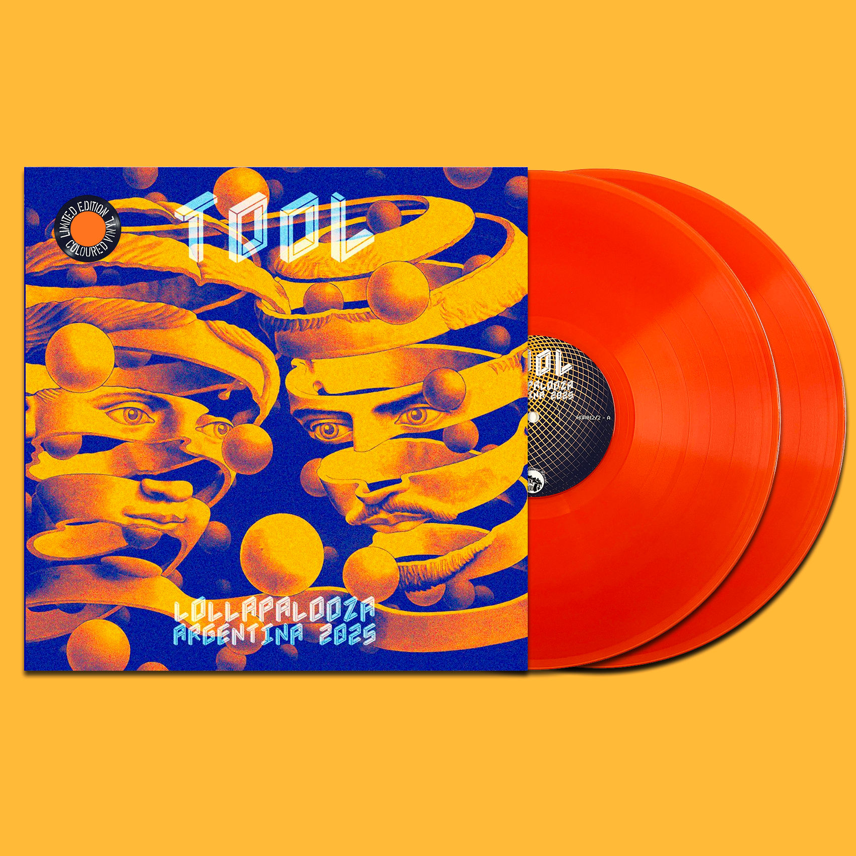 TOOL 2xLP Lollapalooza Argentina 2025 (Orange Coloured Vinyls) 250 Copies