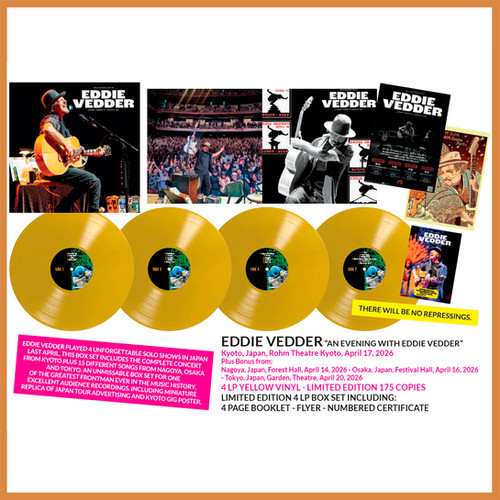EDDIE VEDDER BOX SET 4xLP An Evening With (Yellow Colour 200
