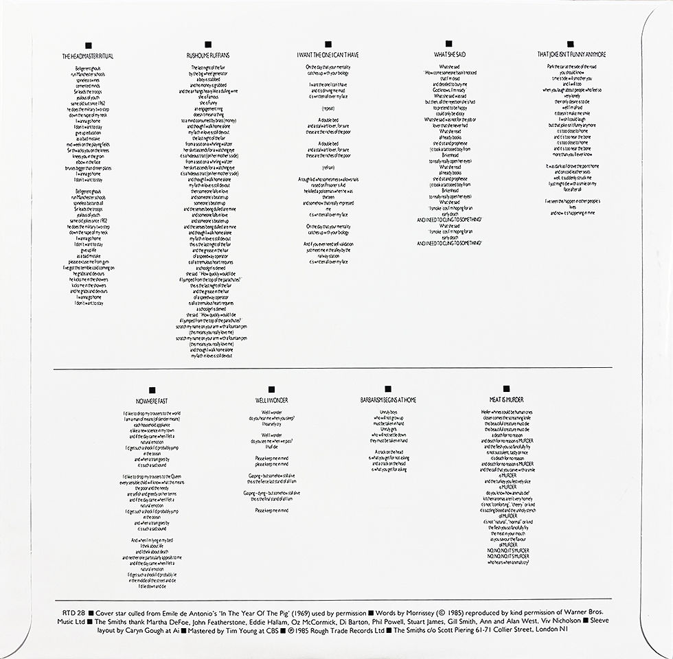 Miniatura: THE SMITHS LP Meat Is Murder