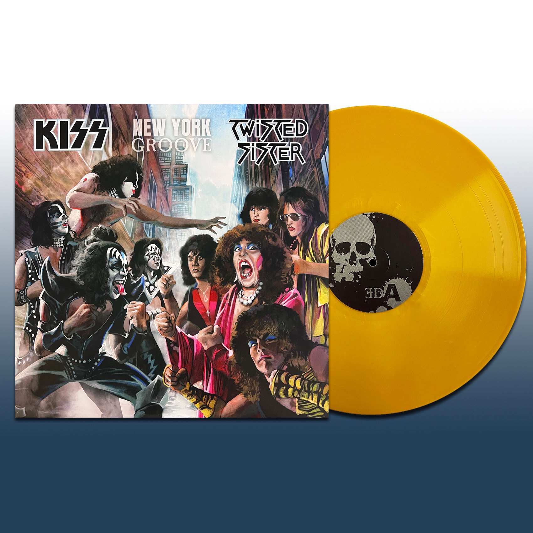 KISS / TWISTED SISTER LP New York Groove (Yellow Coloured Vinyl) 100 Copies
