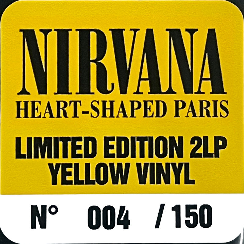 Thumbnail: NIRVANA 2xLP Heart-Shaped Paris (Yellow Coloured Vinyl 150 Numbered Copies)