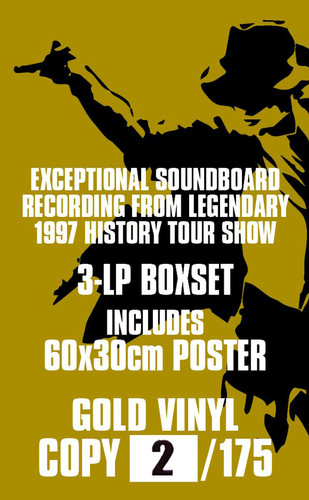 MICHAEL JACKSON 3xLP BOX SET Live History World Tour (Gold 175 MICHAEL JACKSON 3xLP BOX SET Live History World Tour (Gold 175