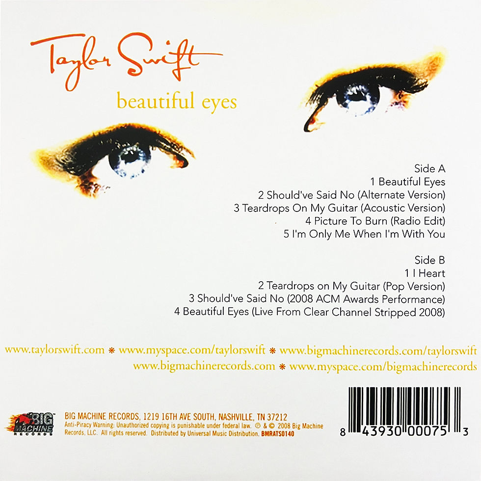 Thumbnail: TAYLOR SWIFT LP Beautiful Eyes (Orange Coloured Vinyl)
