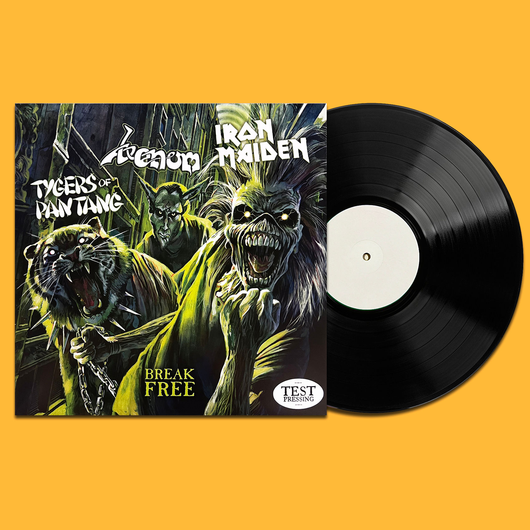IRON MAIDEN / TYGERS OF PAN TANG / VENOM LP Break Free (TEST PRESSING)