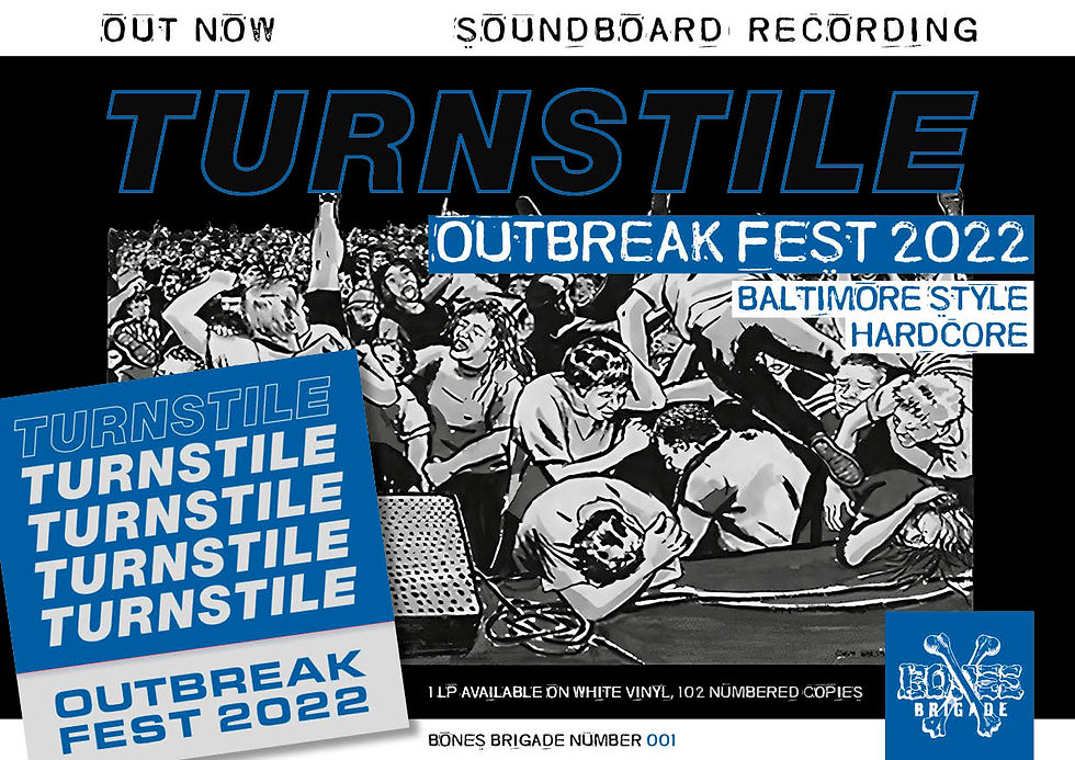 Thumbnail: TURNSTILE LP Outbreak Fest 2022 (White Coloured Vinyl) 102 Numbered Copies