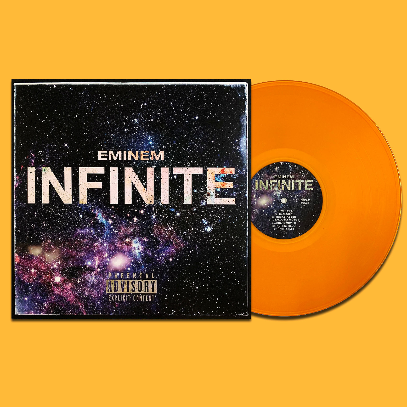 EMINEM LP Infinite (Orange Translucid Coloured Vinyl) with Poster
