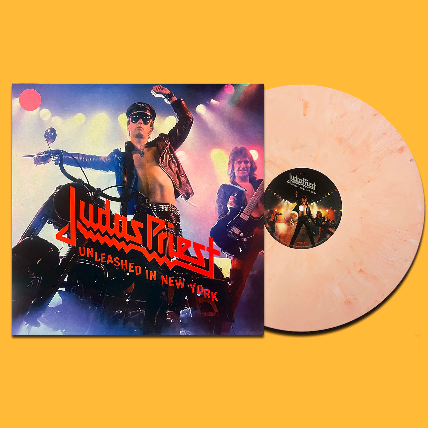 JUDAS PRIEST LP Unleashed In New York (Pink Marbled Coloured Vinyl)
