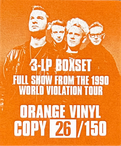 DEPECHE MODE 3xLP BOX SET World Violation (Orange Colour Vinyls) +