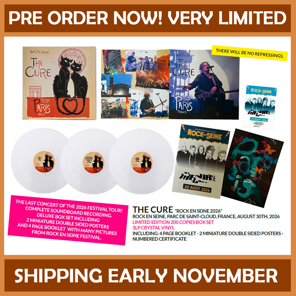 CURE 3xLP BOX SET Rock En Seine 2026 (Crystal Colour) 200 Numbered Copies