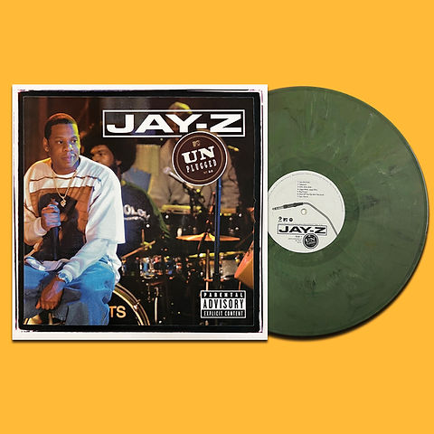 JAY-Z LP Unplugged (Green Marbled Coloured Vinyl) + Poster