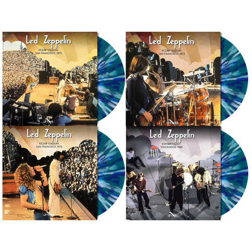 LED ZEPPELIN 4xLP BOX SET Live '69 & '73 (Blue & White Splatter