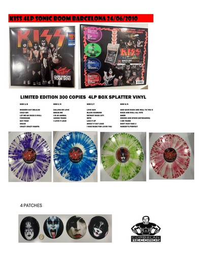 KISS BOX SET 4xLP Sonic Boom Over Europe Tour 2010 Barcelona Spain
